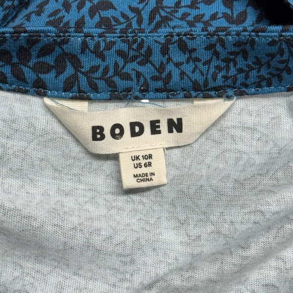 Boden Teal Printed Long-Sleeve Midi Dress - Picture 11 of 15